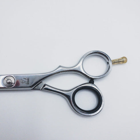 【ヒカリシザーズHIKARI光シザーHIKARI SCISSORS】E-5 シザー オフセット 理容 美容ハサミ 美容師 理容師 右利き 5.8インチ 中古 sc417