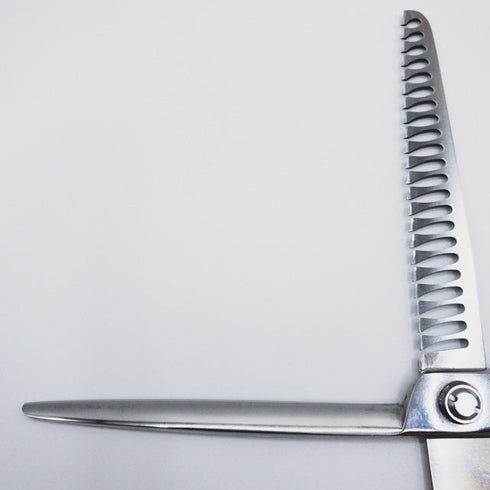 【Amethyst アメジストKissキスシザー】 トリミングシザー ブレンディング 右利き セニング トリマー ペット 7.5インチ 中古 sc423