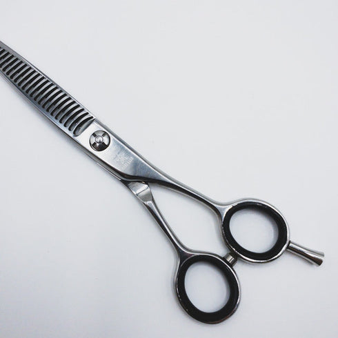 【シザーズジャパンSCISSORS JAPAN】AL25%25i14 メガネ シザー セニング 美容ハサミ すきばさみ 美容師 理容師 約20~30% 右利き 6インチ 中古 sc435