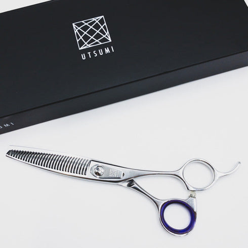 美品【内海ウツミUTSUMI】OF30 トリミングシザー 右利き セニング トリマー ペット 6インチ 中古 sc438