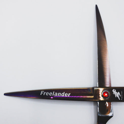 【Freelanderフリーランダー】JS-7.0 トリミングシザー カーブシザー オフセット 右利き トリマー ペット 7インチ 中古 sc444
