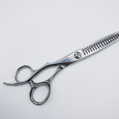 美品【CLAROクラーロ】シザー セニング ケアセニング美容ハサミ すきばさみ 美容師 理容師 約10~20% 左利き 6インチ 中古 sc457