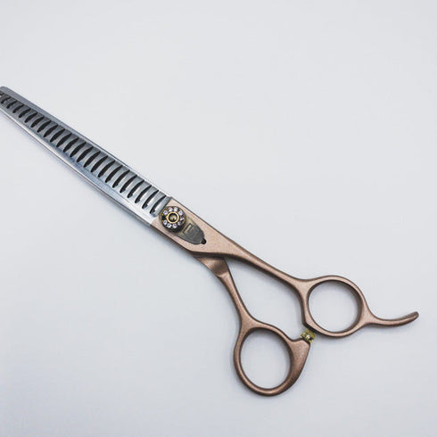 【SVANS.スバンズ】SICKLE-1ローズゴールド ブレンディング ブレンダー トリミングシザー 右利き セニング トリマー ペット 7.5インチ 中古 sc460