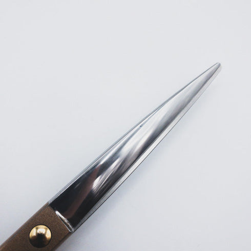 【Svans.スバンス】SICKLE-7 440C ローズゴールド ストレート トリミングシザー オフセット 右利き トリマー ペット 7インチ 中古 sc469