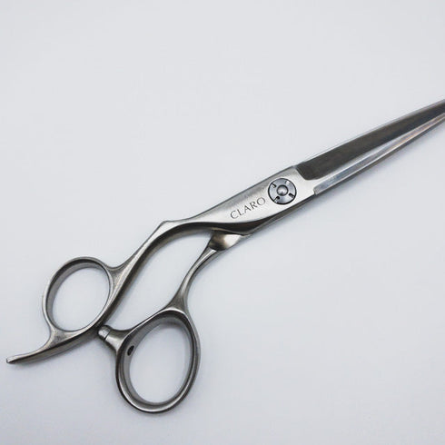 美品【CLAROクラーロ】マット加工 シザー オフセット 理容 美容ハサミ 美容師 理容師 左利き 6インチ 中古 sc481