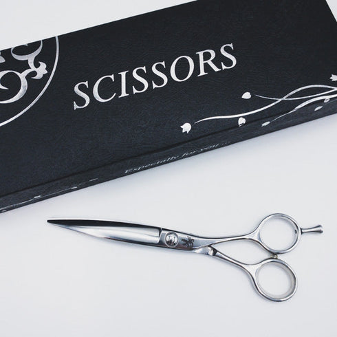 【トラックスシザーズ トラックスシザーTRACKS SCISSORS】SASA 笹刃ドライカット スライド シザー メガネ 理容 美容ハサミ 美容師 理容師 右利き 6インチ 中古 sc489
