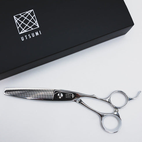 新品未使用【内海ウツミUTSUMI】RD30 トリミングシザー 右利き セニング トリマー ペット 6インチ 中古 sc1799