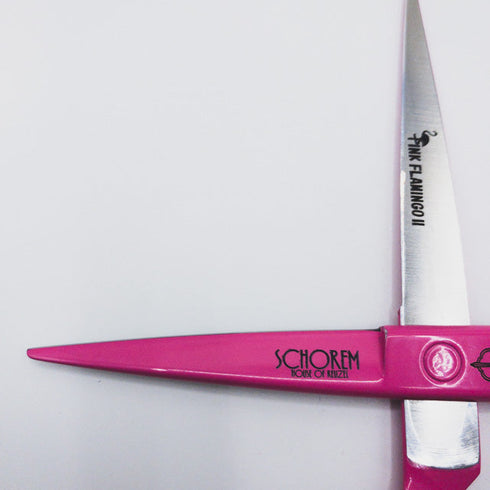 【ミズタニシザーズ ミズタニシザーMIZUTANI SCISSORS】SCHOREM MASTER PINK FLAMINGOⅡピンクフラミンゴ2 シザー オフセット 理容 美容ハサミ 美容師 理容師 右利き 6インチ 中古 sc523