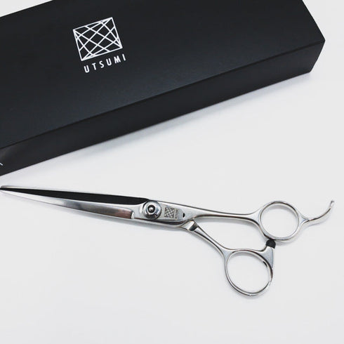 新品未使用【内海ウツミUTSUMI】城JYO RG70/20 トリミングシザー オフセット 右利き トリマー ペット 7インチ 中古 sc2636