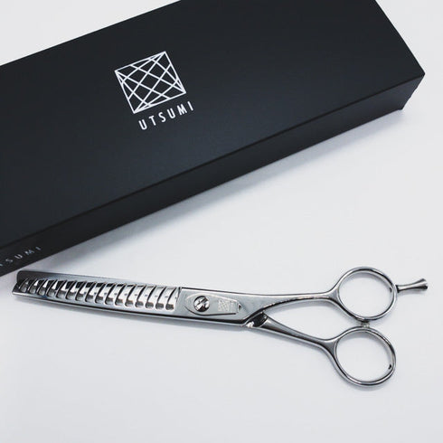 新品未使用【内海ウツミUTSUMI】U&U BL675EV トリミングシザー 右利き セニング トリマー ペット 6.75インチ 中古 sc1793