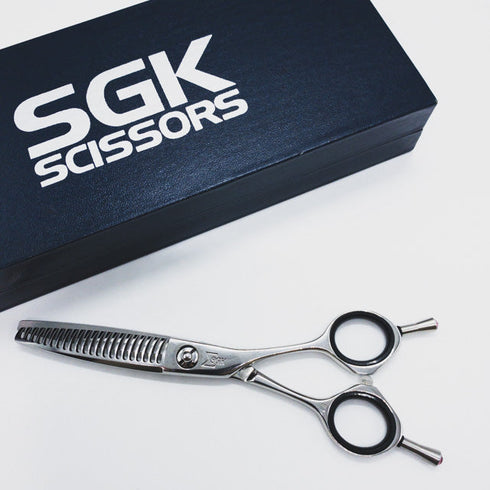 美品【三和技研SANWA SGK】JFS-T22 メガネ シザー セニング 美容ハサミ すきばさみ 美容師 理容師 約10~20% 右利き 5.8インチ 中古 sc568