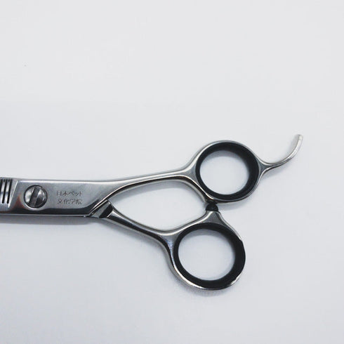 美品【日本ペット文化学院】40C トリミングシザー 右利き セニング トリマー ペット 5.8インチ 中古 sc592