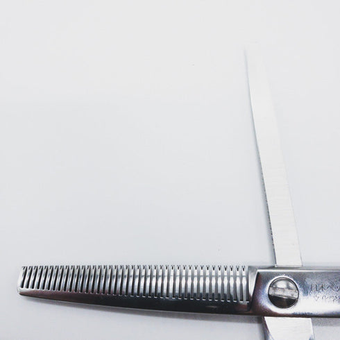 美品【日本ペット文化学院】40C トリミングシザー 右利き セニング トリマー ペット 5.8インチ 中古 sc592