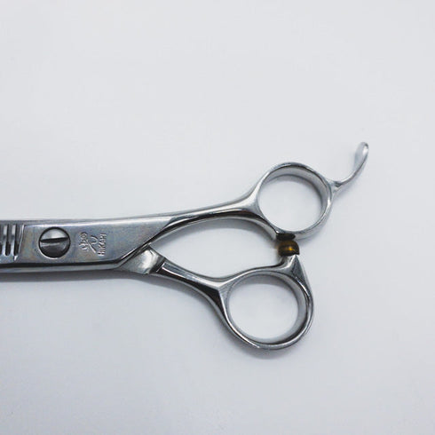 【ヒカリシザーズHIKARI光シザーHIKARI SCISSORS】6032 オフセット シザー セニング 美容ハサミ すきばさみ 美容師 理容師 約40% 右利き 6インチ 中古 sc596