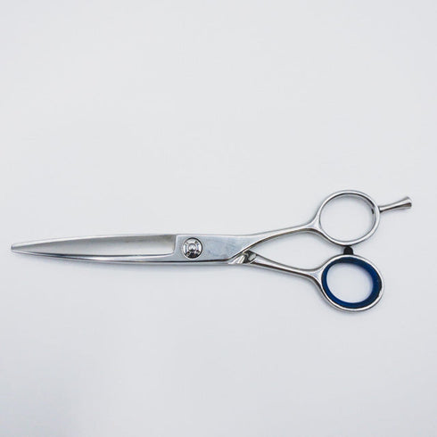 【メーカー不明】ss20 0032 笹刃スライドシザー メガネ理容 美容ハサミ 右利き 6インチ 中古 sc61