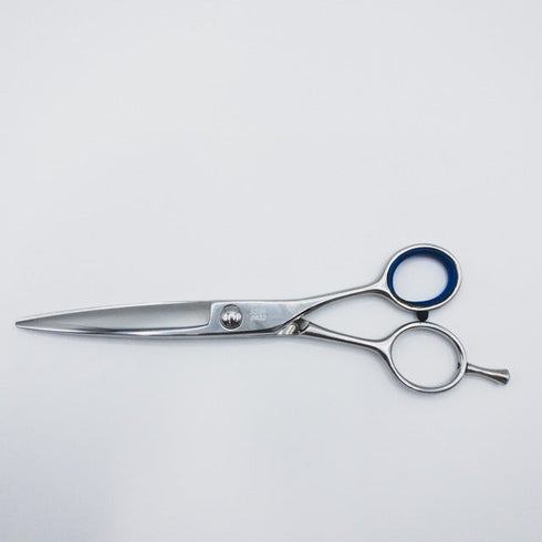 【メーカー不明】ss20 0032 笹刃スライドシザー メガネ理容 美容ハサミ 右利き 6インチ 中古 sc61