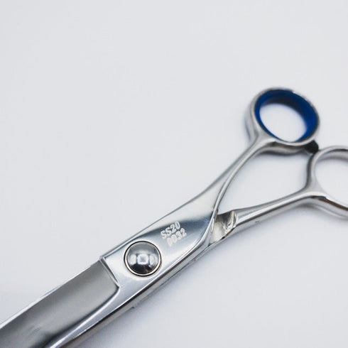 【メーカー不明】ss20 0032 笹刃スライドシザー メガネ理容 美容ハサミ 右利き 6インチ 中古 sc61