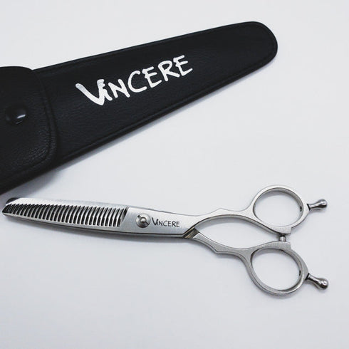 美品【ヴィンチェーレVincere】CS30ⅡG メガネ シザー セニング 美容ハサミ すきばさみ 美容師 理容師 約15~25% 右利き 6インチ 中古 sc625