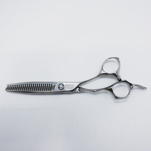 美品【ミズタニシザーズ ミズタニシザーMIZUTANI SCISSORS】Z DUAL ZD-4デュアル オフセット シザー セニング 美容ハサミ すきばさみ 美容師 理容師 約15% 右利き 6インチ 中古 sc628