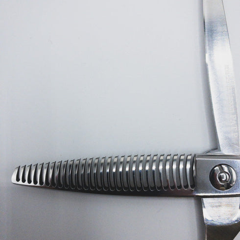 【フライングシザーズFLYING SCISSORS】TS-28月読ツクヨミ オフセット シザー セニング 美容ハサミ すきばさみ 美容師 理容師 約20~30% 右利き 6インチ 中古 sc64