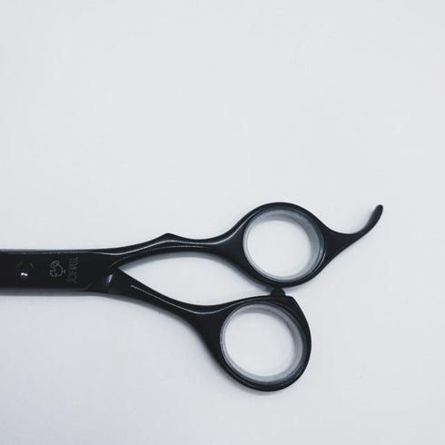 美品【ジョーウェルJOEWELL】ニューコバルトNC-6F シザー オフセット 理容 美容ハサミ 美容師 理容師 右利き 6インチ 中古 sc651