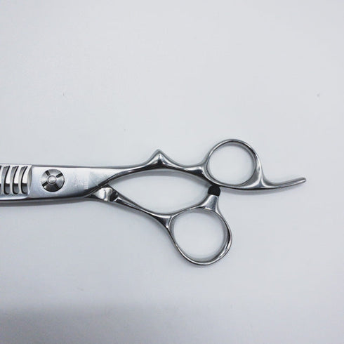 【シザーズジャパンSCISSORS JAPAN】J-FLOR20 オフセット シザー セニング 美容ハサミ すきばさみ 美容師 理容師 約10~20% 右利き 6インチ 中古 sc663