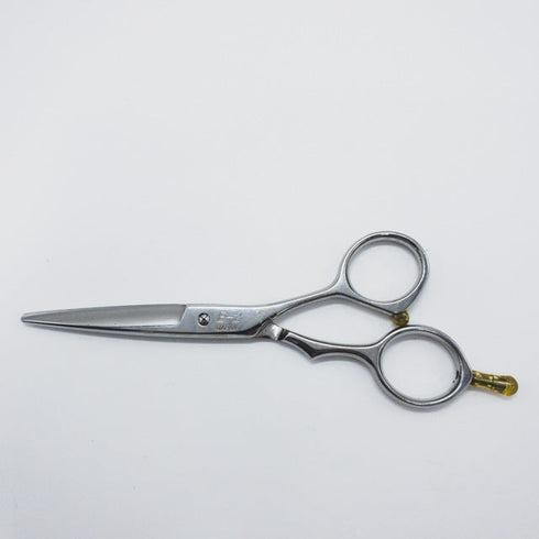 【ヒカリシザーズHIKARI光シザーHIKARI SCISSORS】E-2 シザー オフセット 理容 美容ハサミ 美容師 理容師 右利き 5.3インチ 中古 sc665
