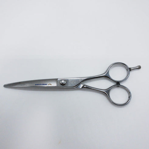 【マツザキMatsuzaki】M.M MATERIAL CIRCLE 600D カーブ シザー メガネ 理容 美容ハサミ 美容師 理容師 右利き 6インチ 中古 sc684