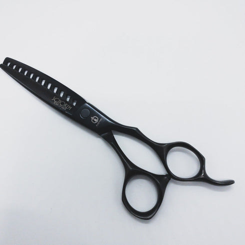 【ミズタニシザーズ ミズタニシザーMIZUTANI SCISSORS】SCHOREM MASTER 12シュコーラムマスター オフセット シザー セニング 美容ハサミ すきばさみ 美容師 理容師 約35~45% 右利き 6インチ 中古 sc705