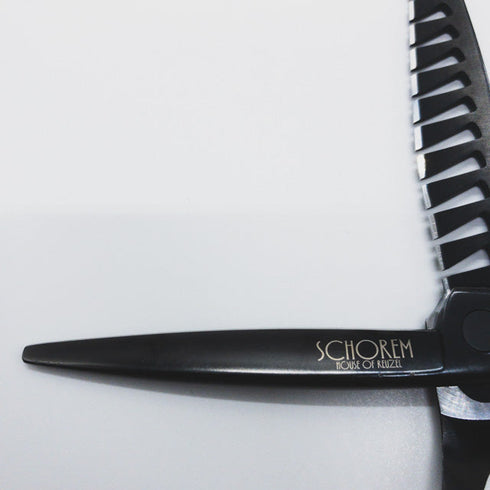 【ミズタニシザーズ ミズタニシザーMIZUTANI SCISSORS】SCHOREM MASTER 12シュコーラムマスター オフセット シザー セニング 美容ハサミ すきばさみ 美容師 理容師 約35~45% 右利き 6インチ 中古 sc705