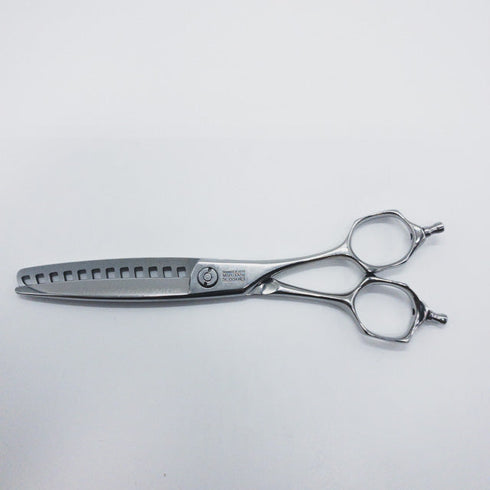 【ミズタニシザーズ ミズタニシザーMIZUTANI SCISSORS】Acroleaf WIDE M-50 メガネ シザー セニング 美容ハサミ すきばさみ 美容師 理容師 約40~50% 右利き 5.8インチ 中古 sc714