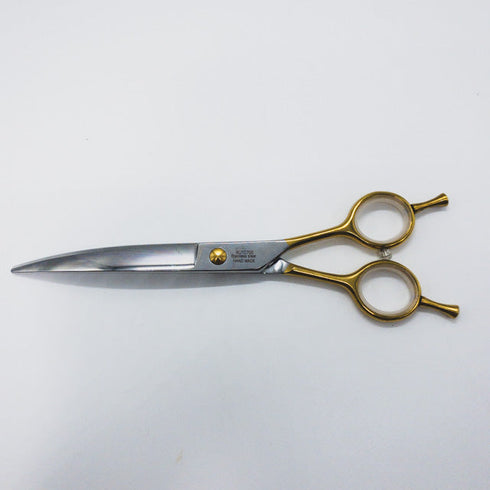 美品【シルバーラインSilverLine】国民三銃士ノコギリ刃 KUTC700 カーブ トリミングシザー メガネ 右利き トリマー ペット 7インチ 中古 sc752