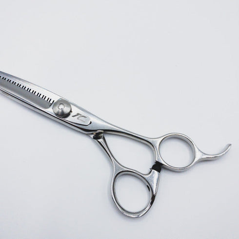 【TC scissors】 オフセット シザー セニング 美容ハサミ すきばさみ 美容師 理容師 約10~20% 右利き 6インチ 中古 sc78