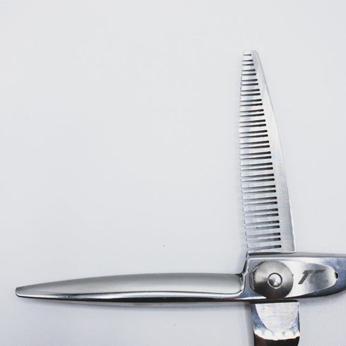 【TC scissors】 オフセット シザー セニング 美容ハサミ すきばさみ 美容師 理容師 約10~20% 右利き 6インチ 中古 sc78