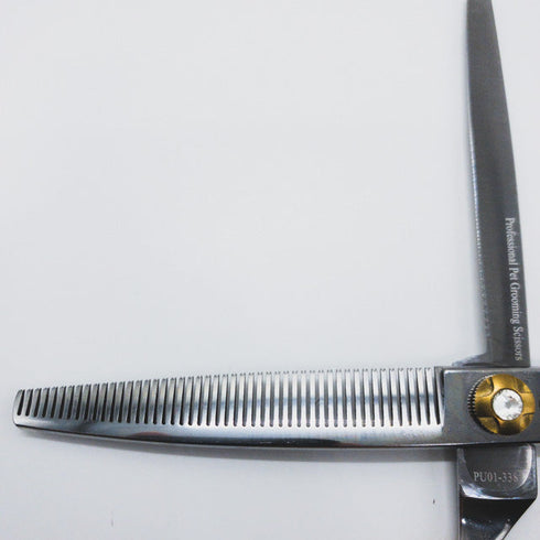 美品【シルバーラインSilverLine】国民三銃士 KUTT6548 トリミングシザー 右利き セニング トリマー ペット 6.5インチ 中古 sc780