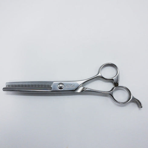 【キラシザーズ キラシザーKIRA】 オフセット シザー セニング 美容ハサミ すきばさみ 美容師 理容師 約% 右利き 6インチ 中古 sc797