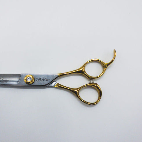 美品【シルバーラインSilverLine】国民三銃士ノコギリ刃KUTS700 トリミングシザー オフセット 右利き トリマー ペット 7インチ 中古 sc798