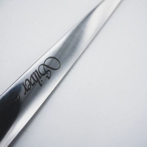 美品【シルバーラインSilverLine】国民三銃士ノコギリ刃KUTS700 トリミングシザー オフセット 右利き トリマー ペット 7インチ 中古 sc798