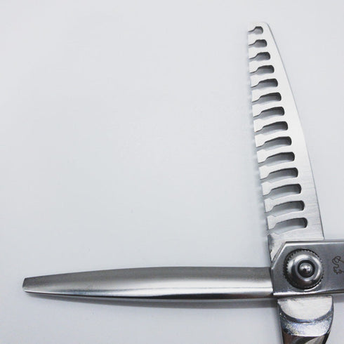 美品【ジョーウェルJOEWELL】HXG-14 メガネ シザー セニング 美容ハサミ すきばさみ 美容師 理容師 約40~50% 右利き 5.9インチ 中古 sc801