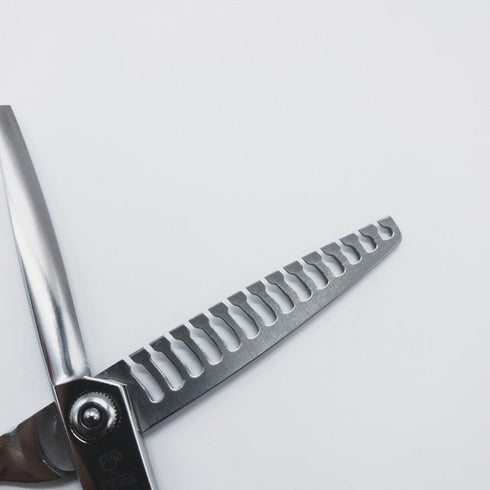 美品【ジョーウェルJOEWELL】HXG-14 メガネ シザー セニング 美容ハサミ すきばさみ 美容師 理容師 約40~50% 右利き 5.9インチ 中古 sc801