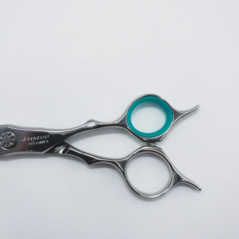 美品【ハヤシシザーズ ハヤシシザーHAYASHI SCISSORS】HYS-23R4-WH-6 メガネ シザー セニング 美容ハサミ すきばさみ 美容師 理容師 約35~40% 右利き 6インチ 中古 sc805