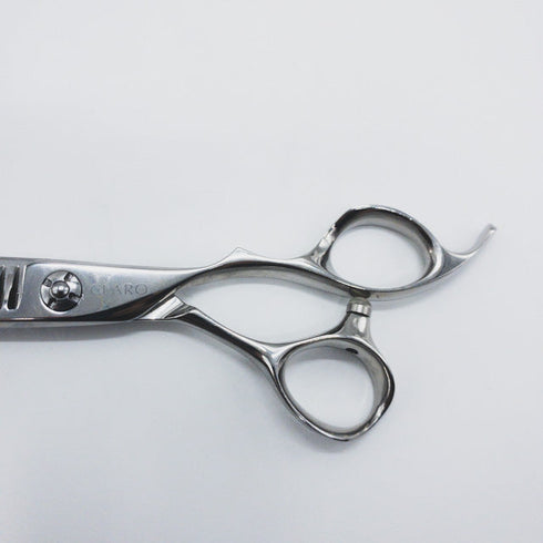 美品【クラーロCLARO】 オフセット シザー セニング ケアセニング美容ハサミ すきばさみ 美容師 理容師 約10~20% 右利き 6インチ 中古 sc807