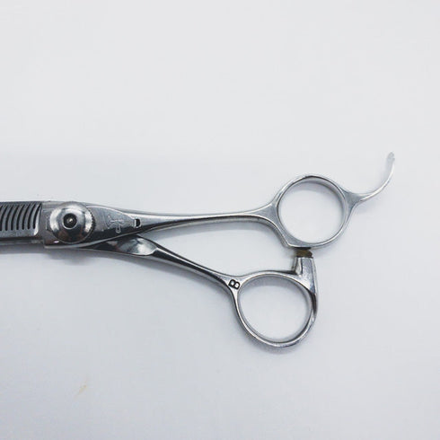 【ナルトシザーズ ナルトシザーNARUTO SCISSORS】デザインカット ヘネシーキングSⅡ オフセット シザー セニング 美容ハサミ すきばさみ 美容師 理容師 約35~40% 右利き 5.5インチ 中古 sc811