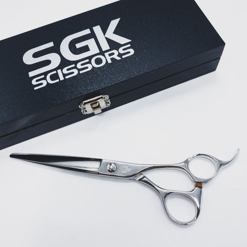 【三和技研SANWA SGK】 シザー オフセット 理容 美容ハサミ 美容師 理容師 右利き 6.3インチ 中古 sc834