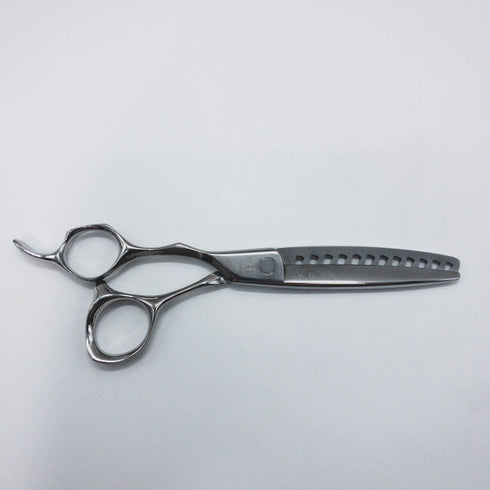 【ミズタニシザーズ ミズタニシザーMIZUTANI SCISSORS】SCHOREM MASTER 12 LEFTYシュコーラムマスター オフセット シザー セニング 美容ハサミ すきばさみ 美容師 理容師 約35~45% 左利き 6インチ 中古 sc835