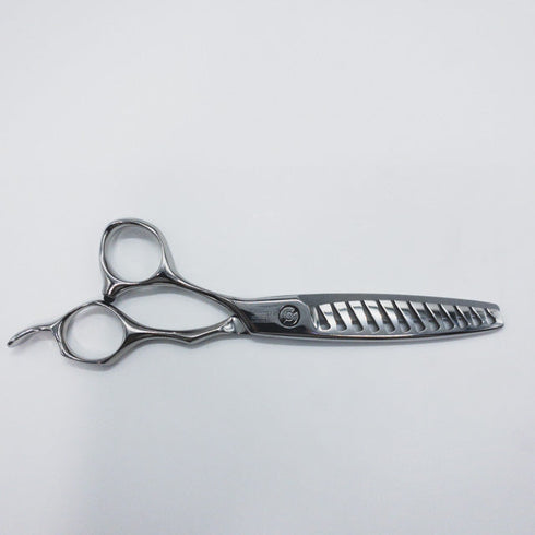 【ミズタニシザーズ ミズタニシザーMIZUTANI SCISSORS】SCHOREM MASTER 12 LEFTYシュコーラムマスター オフセット シザー セニング 美容ハサミ すきばさみ 美容師 理容師 約35~45% 左利き 6インチ 中古 sc835