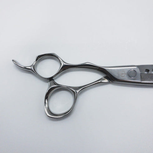 【ミズタニシザーズ ミズタニシザーMIZUTANI SCISSORS】SCHOREM MASTER 12 LEFTYシュコーラムマスター オフセット シザー セニング 美容ハサミ すきばさみ 美容師 理容師 約35~45% 左利き 6インチ 中古 sc835