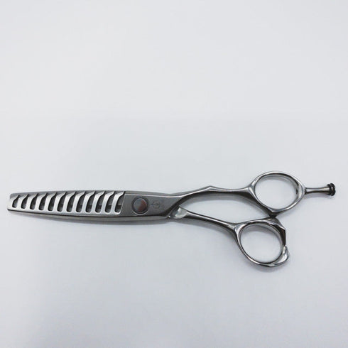 【ミズタニシザーズ ミズタニシザーMIZUTANI SCISSORS】STELLITE alloy 230ステライトアロイ オフセット シザー セニング 美容ハサミ すきばさみ 美容師 理容師 約25~30% 右利き 6.1インチ 中古 sc871
