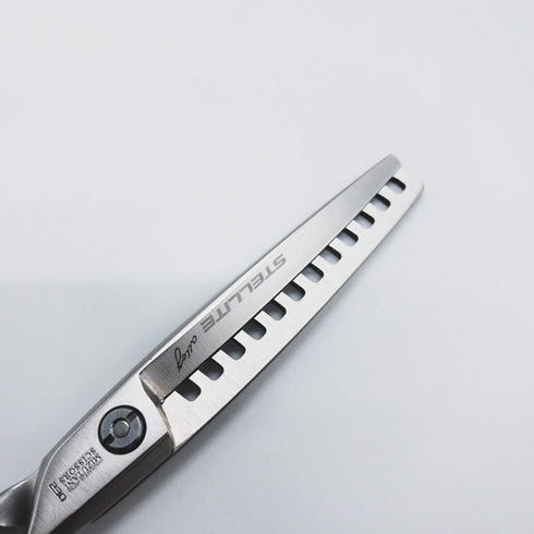 【ミズタニシザーズ ミズタニシザーMIZUTANI SCISSORS】STELLITE alloy 230ステライトアロイ オフセット シザー セニング 美容ハサミ すきばさみ 美容師 理容師 約25~30% 右利き 6.1インチ 中古 sc871