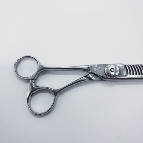 【ナルトシザーズ ナルトシザーNARUTO SCISSORS】二梳きヘネシーラムールS31 オフセット シザー セニング 美容ハサミ すきばさみ 美容師 理容師 約20~25% 左利き 5.8インチ 中古 sc876